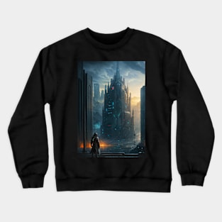 Chunky Futuristic Building Crewneck Sweatshirt